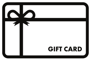 Image of a rectangular gift card with a bow design on the left side. The phrase "Gift Card" is written in the bottom right corner in bold, sans-serif font. The card's background is blank, allowing for customization.